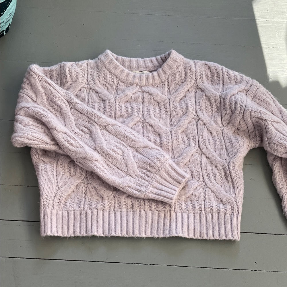 Moon & Madison purple Cable Knit Sweater
